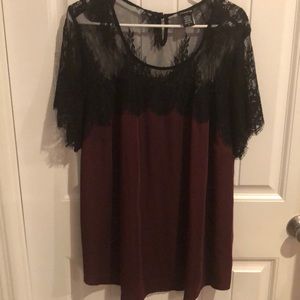 Wine colored top from torrid